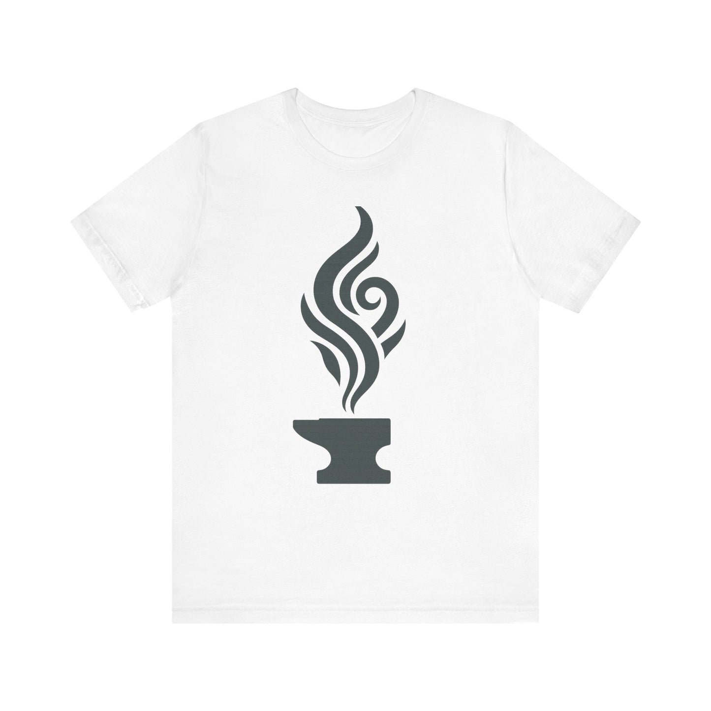 Artistic Anvil Smoke Tee - Artisan Gift, Unique Graphic T-Shirt, Creative Apparel, Craft Lover Wear, Workshop Gift