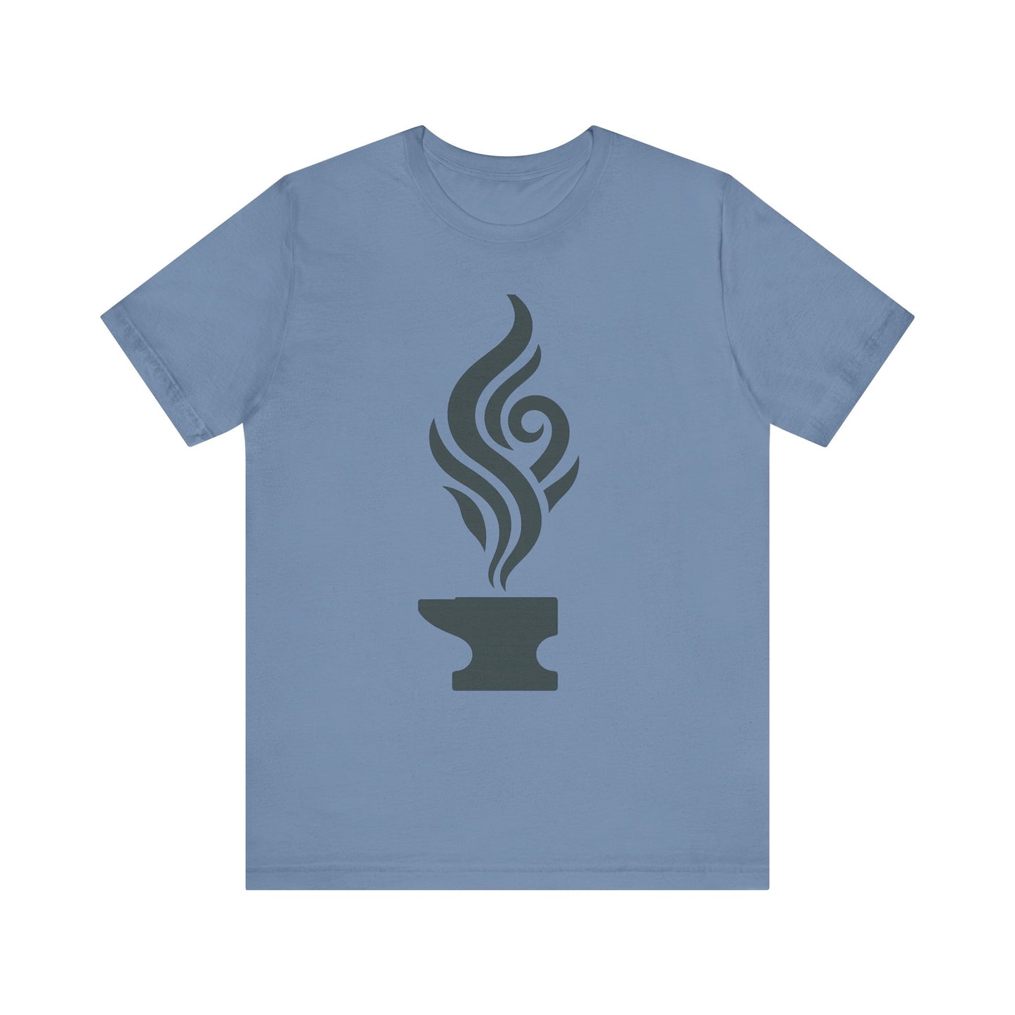 Artistic Anvil Smoke Tee - Artisan Gift, Unique Graphic T-Shirt, Creative Apparel, Craft Lover Wear, Workshop Gift