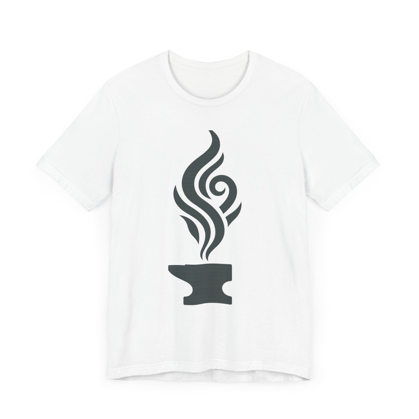 Artistic Anvil Smoke Tee - Artisan Gift, Unique Graphic T-Shirt, Creative Apparel, Craft Lover Wear, Workshop Gift