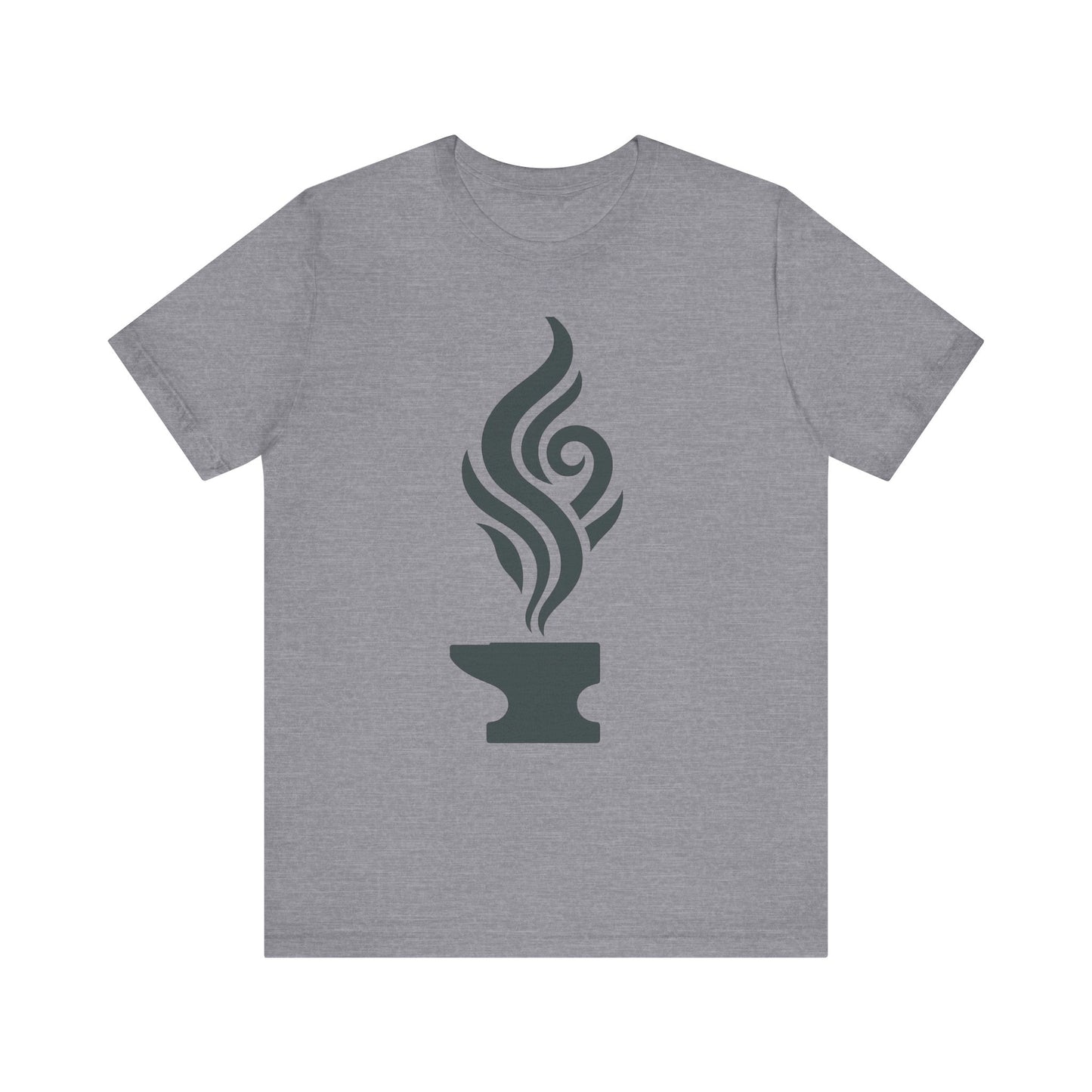 Artistic Anvil Smoke Tee - Artisan Gift, Unique Graphic T-Shirt, Creative Apparel, Craft Lover Wear, Workshop Gift