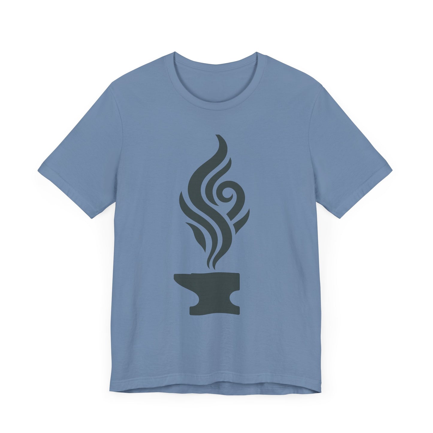 Artistic Anvil Smoke Tee - Artisan Gift, Unique Graphic T-Shirt, Creative Apparel, Craft Lover Wear, Workshop Gift