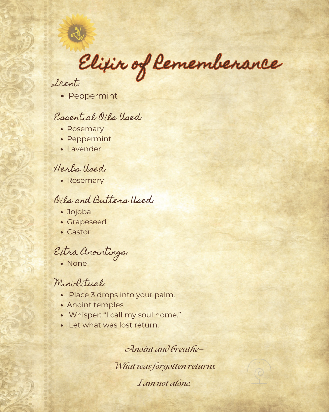 Elixir of Remembrance - Rosemary Hair Serum