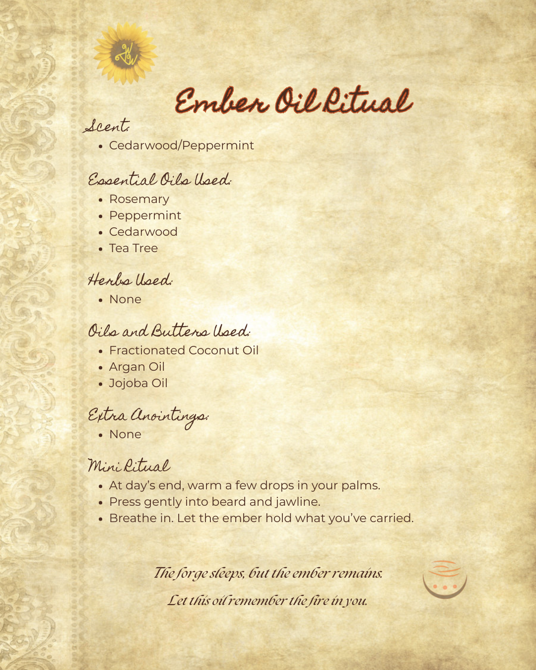 Ember - Beard oil for beards that carry the ember—and know when to blaze.