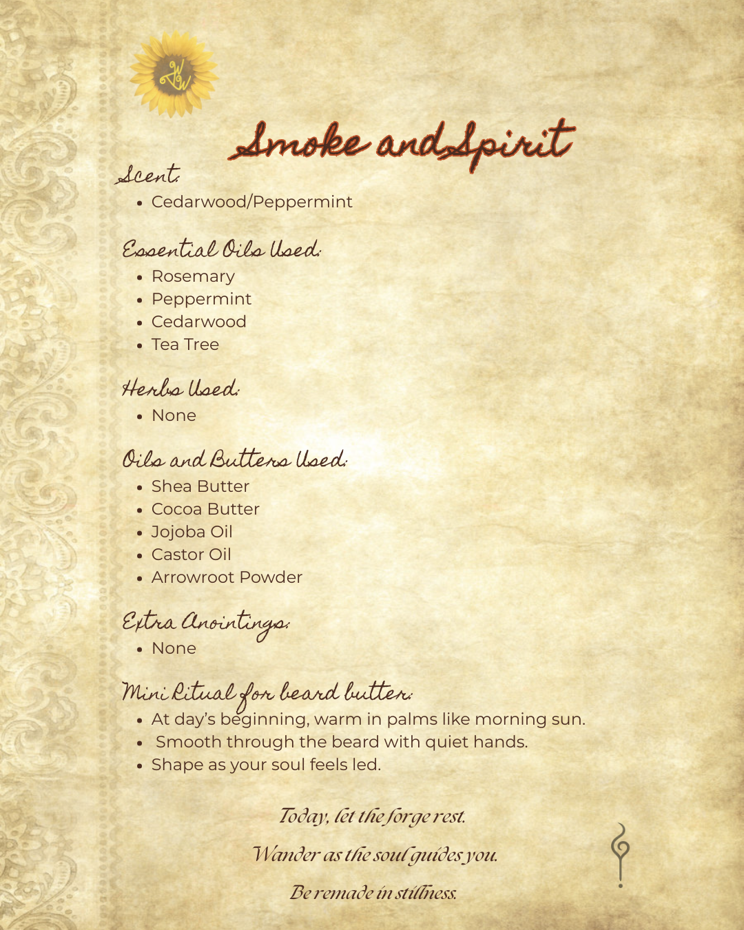 Smoke and Spirit - Beard butter for beards that remember the fire—and move with grace.