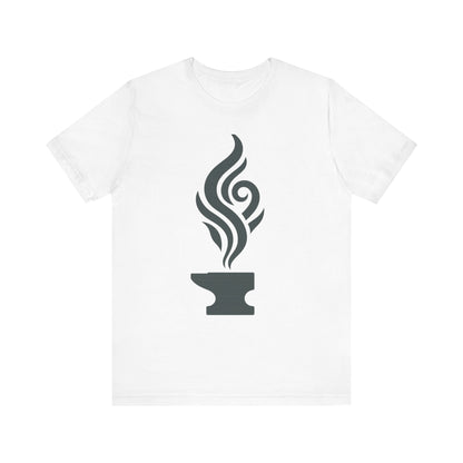 Artistic Anvil Smoke Tee - Artisan Gift, Unique Graphic T-Shirt, Creative Apparel, Craft Lover Wear, Workshop Gift