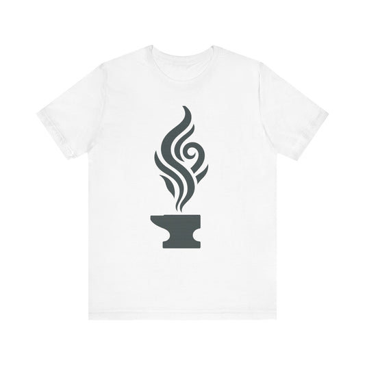 Artistic Anvil Smoke Tee - Artisan Gift, Unique Graphic T-Shirt, Creative Apparel, Craft Lover Wear, Workshop Gift