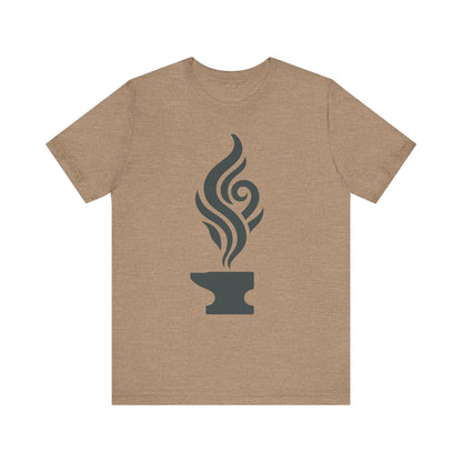 Artistic Anvil Smoke Tee - Artisan Gift, Unique Graphic T-Shirt, Creative Apparel, Craft Lover Wear, Workshop Gift
