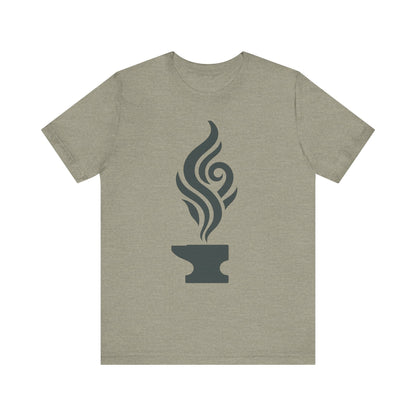 Artistic Anvil Smoke Tee - Artisan Gift, Unique Graphic T-Shirt, Creative Apparel, Craft Lover Wear, Workshop Gift