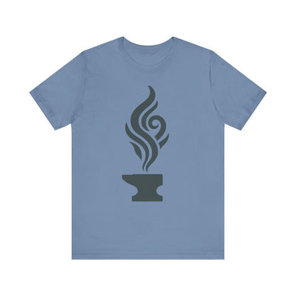 Artistic Anvil Smoke Tee - Artisan Gift, Unique Graphic T-Shirt, Creative Apparel, Craft Lover Wear, Workshop Gift