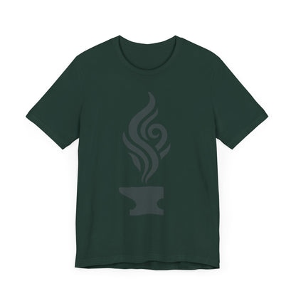 Artistic Anvil Smoke Tee - Artisan Gift, Unique Graphic T-Shirt, Creative Apparel, Craft Lover Wear, Workshop Gift
