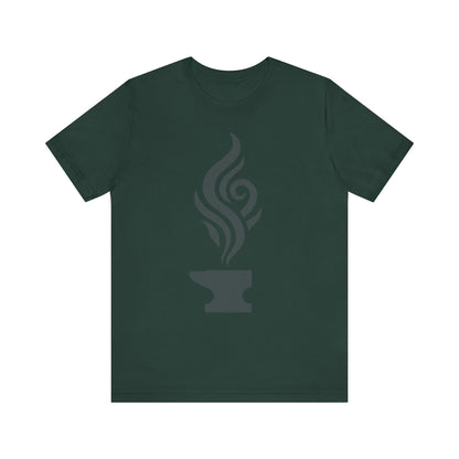 Artistic Anvil Smoke Tee - Artisan Gift, Unique Graphic T-Shirt, Creative Apparel, Craft Lover Wear, Workshop Gift