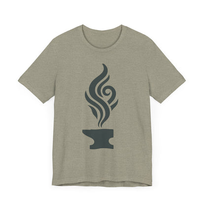 Artistic Anvil Smoke Tee - Artisan Gift, Unique Graphic T-Shirt, Creative Apparel, Craft Lover Wear, Workshop Gift