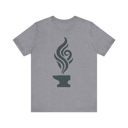 Artistic Anvil Smoke Tee - Artisan Gift, Unique Graphic T-Shirt, Creative Apparel, Craft Lover Wear, Workshop Gift