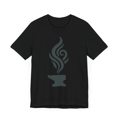 Artistic Anvil Smoke Tee - Artisan Gift, Unique Graphic T-Shirt, Creative Apparel, Craft Lover Wear, Workshop Gift