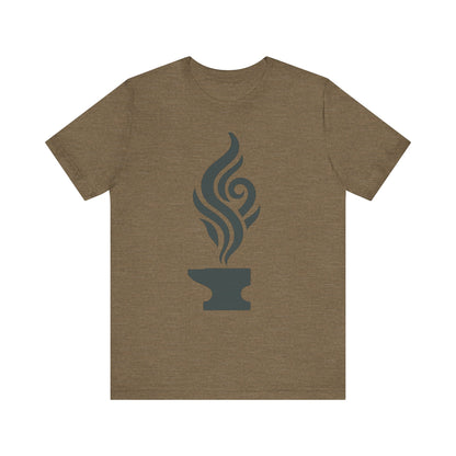 Artistic Anvil Smoke Tee - Artisan Gift, Unique Graphic T-Shirt, Creative Apparel, Craft Lover Wear, Workshop Gift