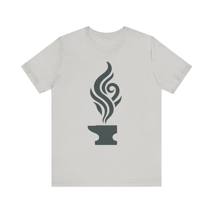 Artistic Anvil Smoke Tee - Artisan Gift, Unique Graphic T-Shirt, Creative Apparel, Craft Lover Wear, Workshop Gift