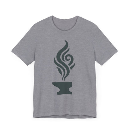 Artistic Anvil Smoke Tee - Artisan Gift, Unique Graphic T-Shirt, Creative Apparel, Craft Lover Wear, Workshop Gift