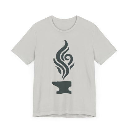 Artistic Anvil Smoke Tee - Artisan Gift, Unique Graphic T-Shirt, Creative Apparel, Craft Lover Wear, Workshop Gift