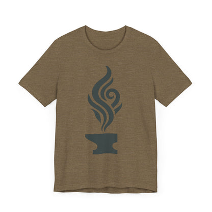 Artistic Anvil Smoke Tee - Artisan Gift, Unique Graphic T-Shirt, Creative Apparel, Craft Lover Wear, Workshop Gift