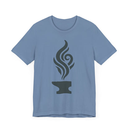 Artistic Anvil Smoke Tee - Artisan Gift, Unique Graphic T-Shirt, Creative Apparel, Craft Lover Wear, Workshop Gift