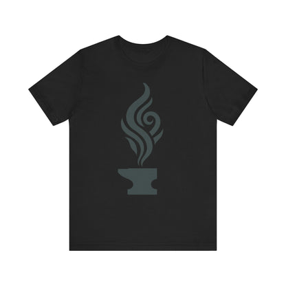 Artistic Anvil Smoke Tee - Artisan Gift, Unique Graphic T-Shirt, Creative Apparel, Craft Lover Wear, Workshop Gift