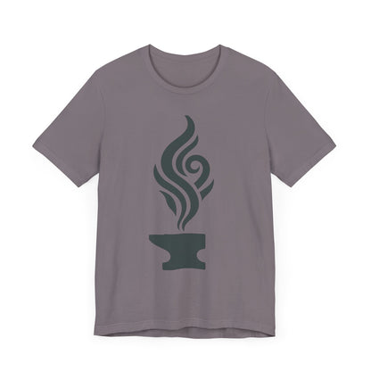Artistic Anvil Smoke Tee - Artisan Gift, Unique Graphic T-Shirt, Creative Apparel, Craft Lover Wear, Workshop Gift