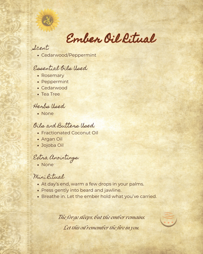 Ember - Beard oil for beards that carry the ember—and know when to blaze.