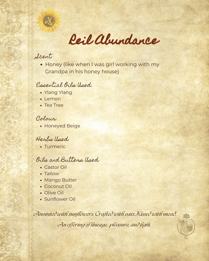 Reil Abundance - For the ones who carry sweetness in their bones.