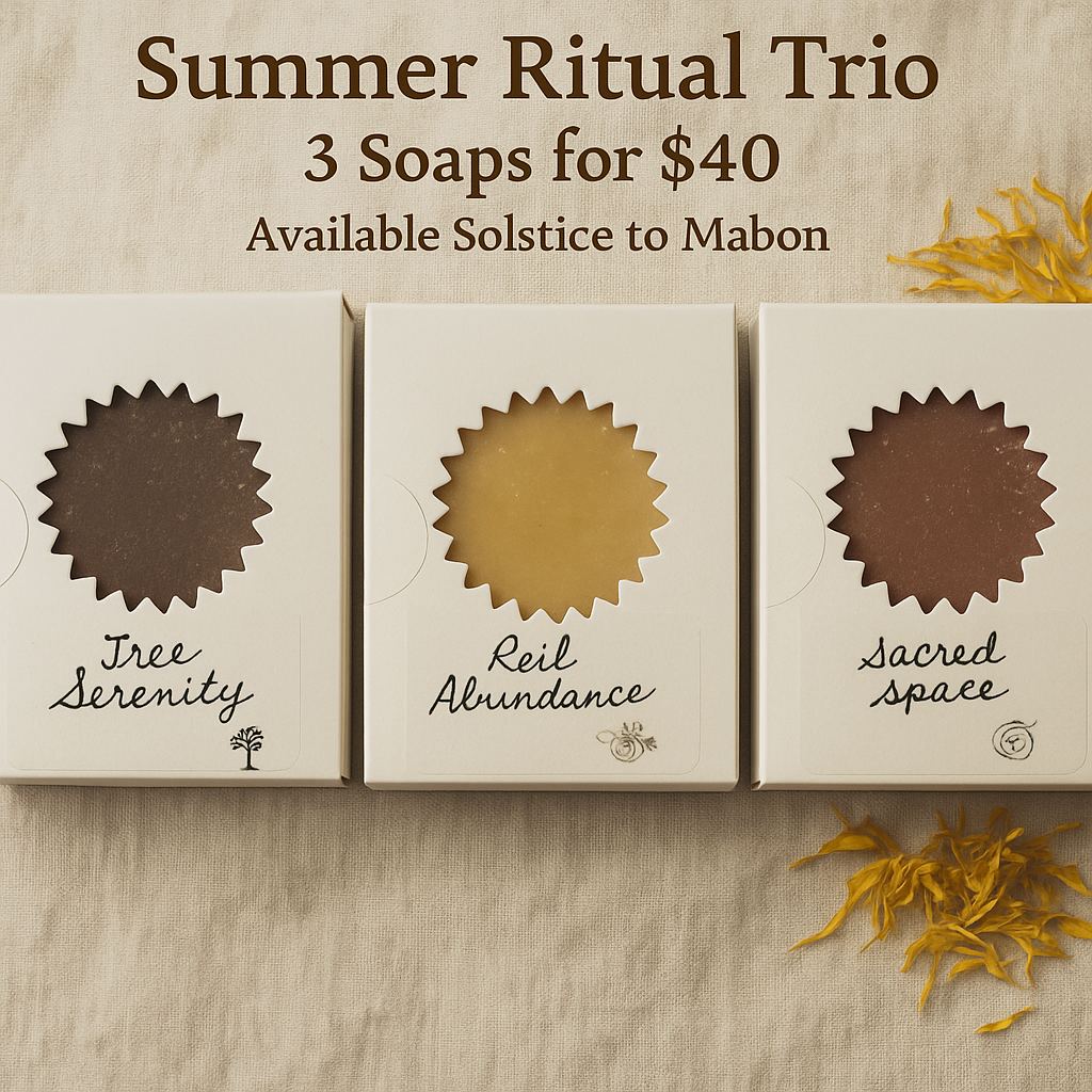 Trifecta Ritual Soap Bundle Solstice to Mabon – 3 for $40